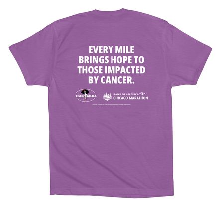 Laugh. Run. Heal. (Non-Athletic Shirts), a Royal Purple Premium Cotton Tee (back-view)