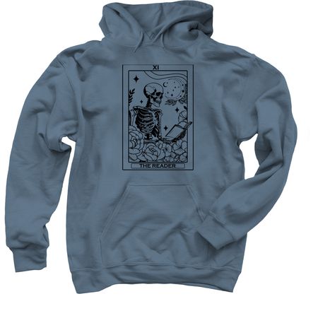 The Reader Tarot, a Indigo Pullover Hoodie