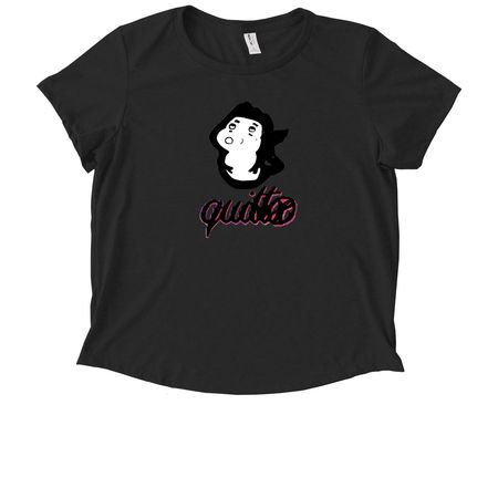 LOGO, a Deep Black Allmade Eco Triblend Women?s Scoop Neck Tee