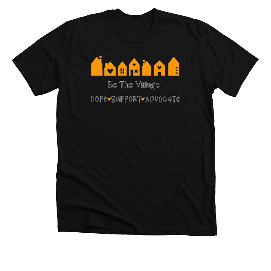 Be The Village, a Solid Black Blend Premium Unisex Tee