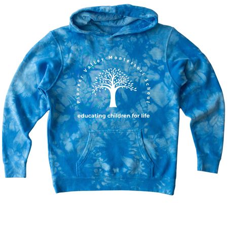 The Rand Edition Extended Youth Collection, a Aqua Blue Youth Tie Dye Pullover Hoodie
