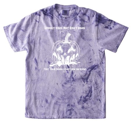 Spooky Vibes NOT Risky Highs, a Amethyst Comfort Colors Colorblast Tee