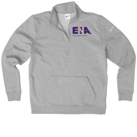 Jersey Shore Active Wear, a Dark Grey Heather Nike Women's Club Half Zip Pullover