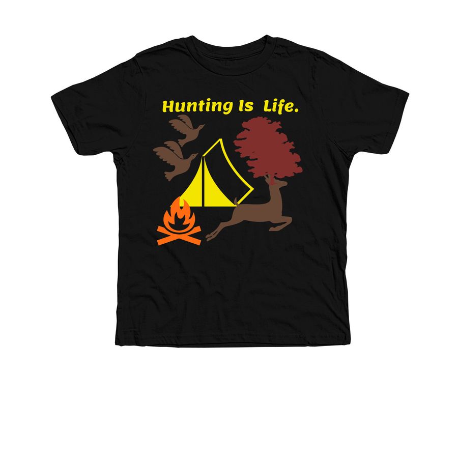 Hunt, a Solid Black Blend Premium Youth Tee