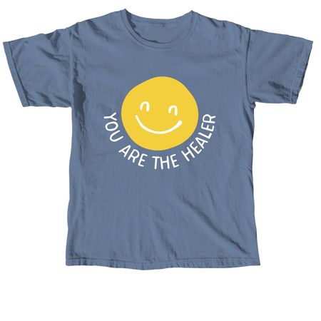 smiley, a Blue Jean Comfort Colors Unisex Tee