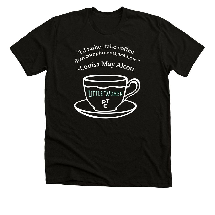Little Women Quote Top, a Solid Black Blend Premium Unisex Tee