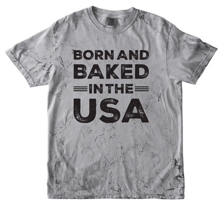 Born & Baked In The USA, a Smoke Comfort Colors Colorblast Tee