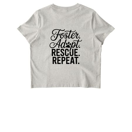 CCA-Foster Adopt Rescue Repeat, a Eco Heather Stanley/Stella Women?s Stella Muser Tee
