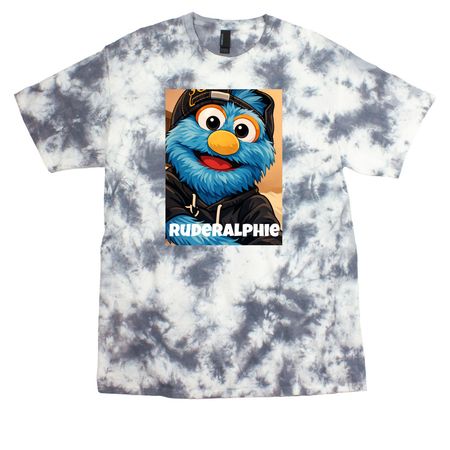 RudeRalphie, a Grey Crystal Tie Dye Tee