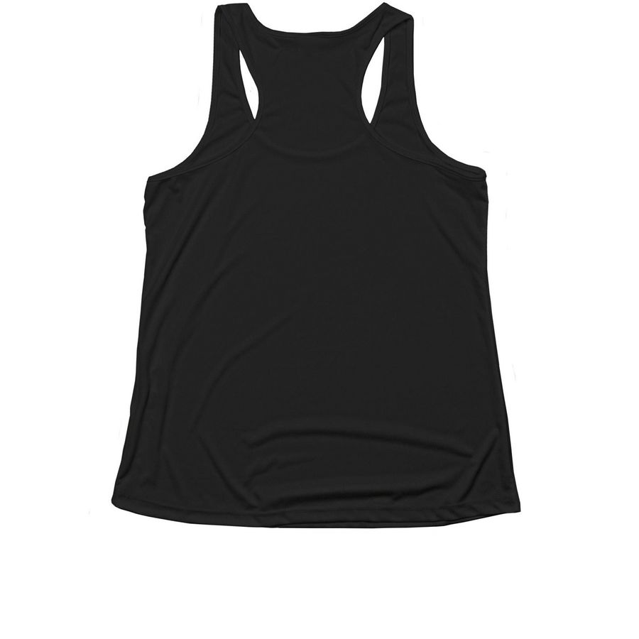 Performance, a Black Women's Performance Tank (back-view)