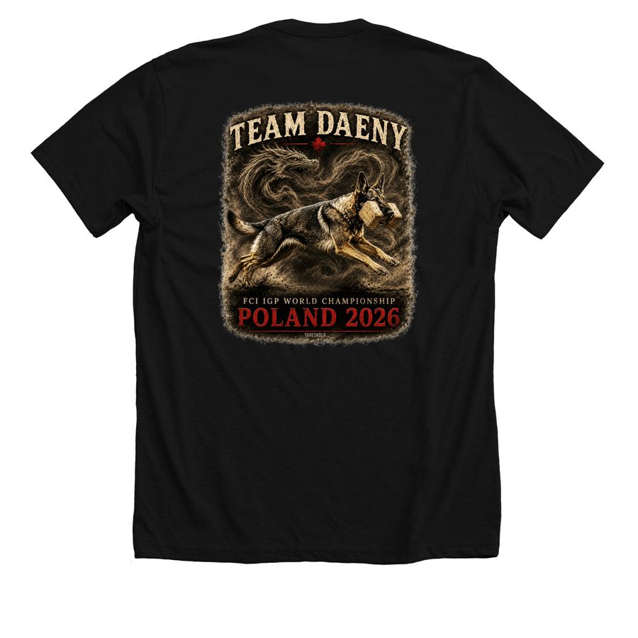 Go Team Daeny - Obedience Collection, a Solid Black Blend Premium Unisex Tee (back-view)