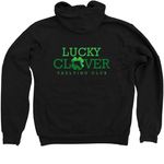 Lucky Clover Vaulting, a Black Zip Up Hoodie (back-view)