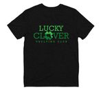 Lucky Clover Vaulting, a Deep Black Allmade Youth Eco Triblend Tee (back-view)