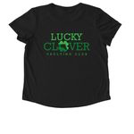 Lucky Clover Vaulting, a Deep Black Allmade Eco Triblend Women?s Scoop Neck Tee (back-view)