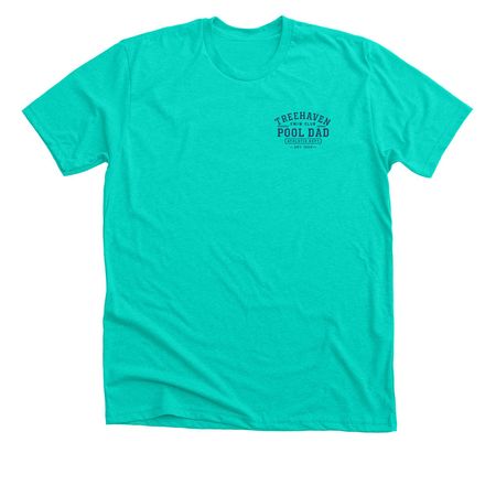 Treehaven Pool Dad Gear, a Heather Sea Green Premium Unisex Tee