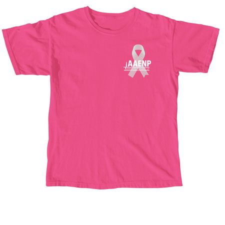 AAENP Breast Cancer Awareness, a Neon Pink Comfort Colors Unisex Tee