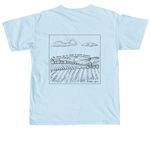 L4N T-Shirt, a Chambray Comfort Colors Unisex Tee (back-view)