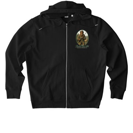 Figure 8, a Black Stanley/Stella Unisex Cultivator 2.0 Zip Up Pullover Hoodie