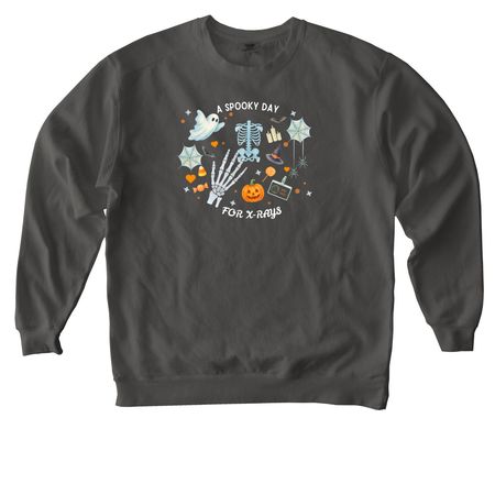 A Spooky Day For X-rays, a Pepper Comfort Colors Crewneck Sweatshirt