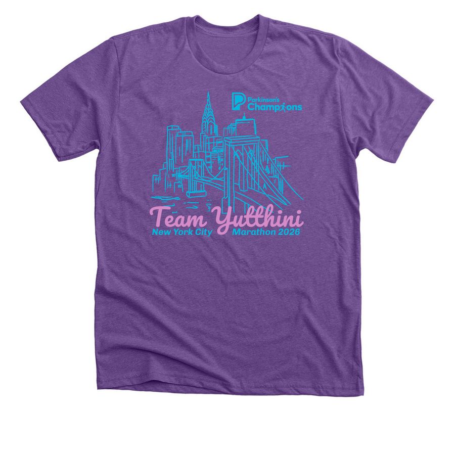 Team Yutthini Shirts, a Heather Team Purple Premium Unisex Tee