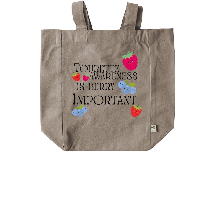 Berry Important Tote, a Pumice Recycled Cotton Tote Bag