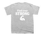 Find Your Strong, a Sport Grey Youth Unisex Tee (back-view)