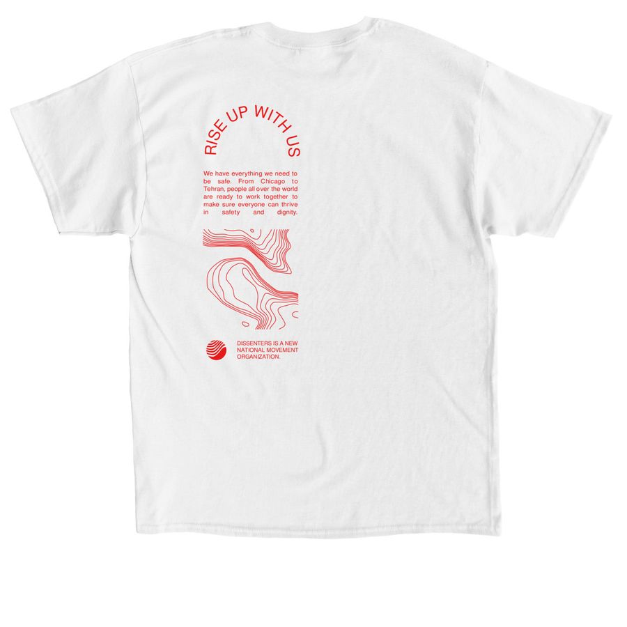 END EMPIRE NOW, a White Classic Unisex Tee (back-view)