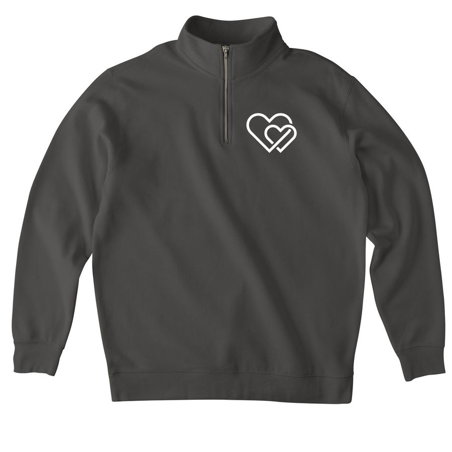 Love from Lincoln, a Asphalt Midweight Quarter Zip Pullover