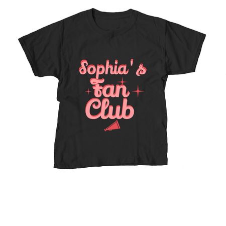 Kids Sophias fan Club, a Black Youth Unisex Tee