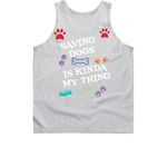 THESE T-SHIRTS SAVES LIVES, a Sport Grey Classic Unisex Tank Top (back-view)
