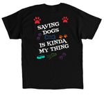 THESE T-SHIRTS SAVES LIVES, a Black Classic Unisex Tee (back-view)