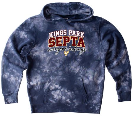 Kids KP SEPTA Spirit Wear, a Navy Youth Tie Dye Pullover Hoodie