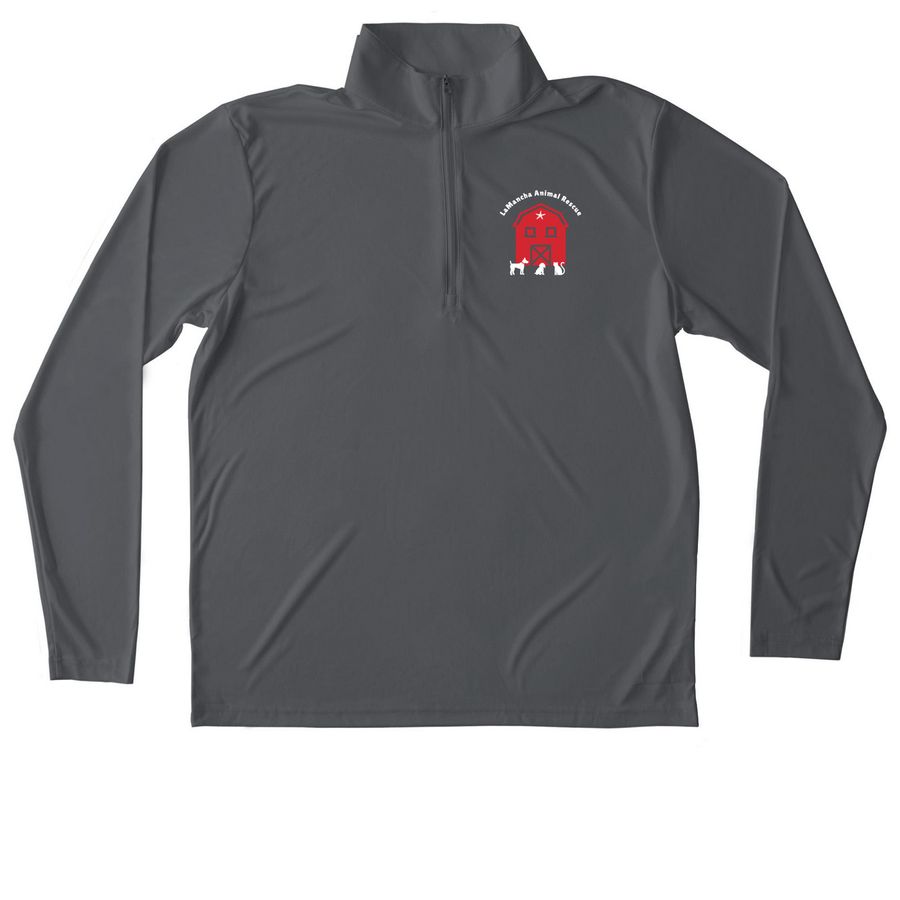 LaMancha Barn Design - Performance Products, a Iron Grey Unisex Performance Quarter Zip Pullover