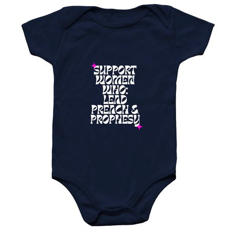 Support Women Onesie, a Navy Infant Onesie