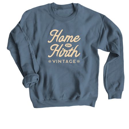 Stacked Logo Apparel (BT Giveback), a Indigo Crewneck Sweatshirt