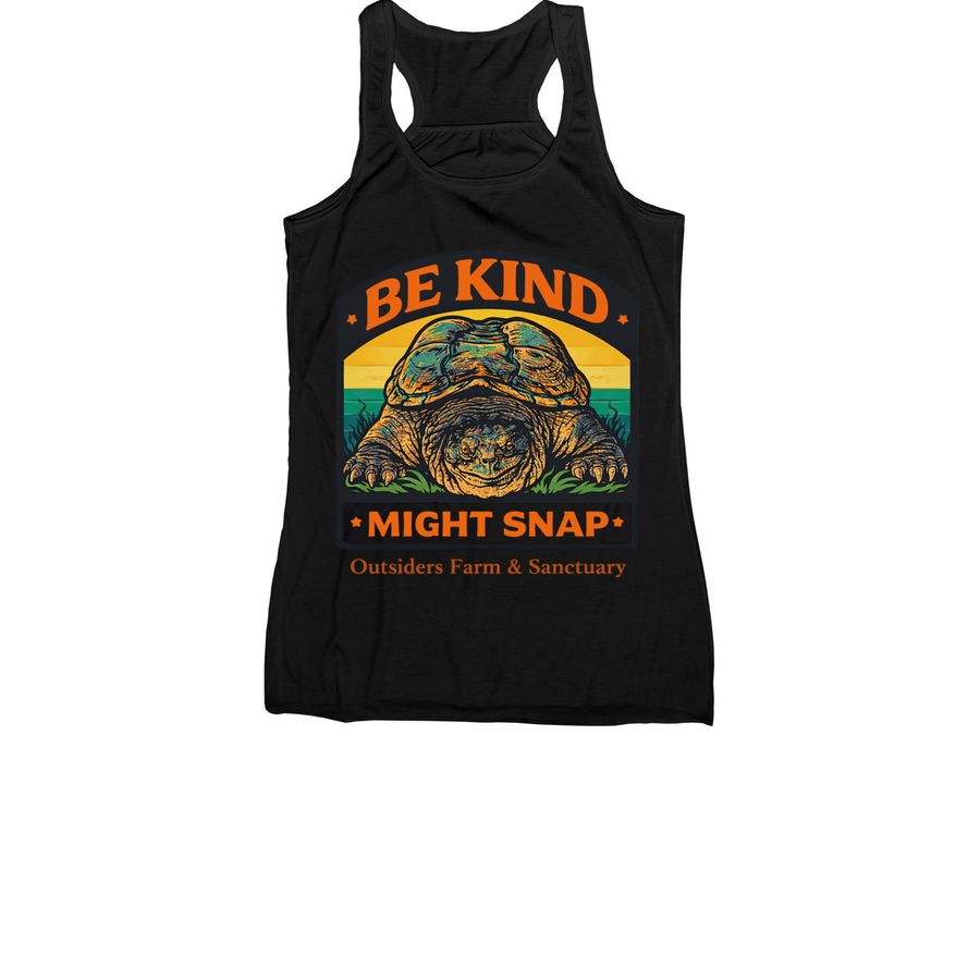 Be Kind, Might Snap, a Black Women's Racerback