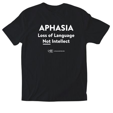 Aphasia Loss of Language, a Black Softstyle Cotton Tee