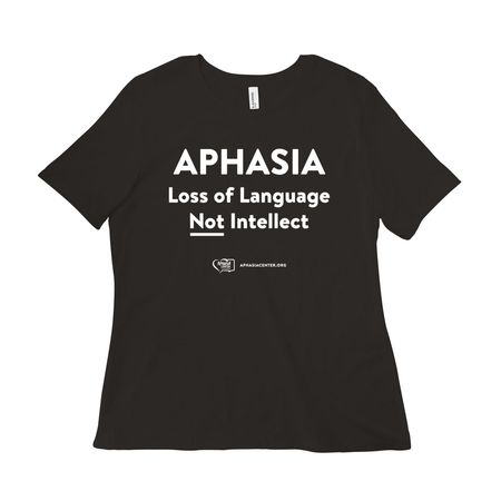 Aphasia Loss of Language, a Black Women?s Relaxed Cotton Tee