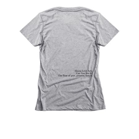 Can You See It? Apparel, a Dark Heather Grey Women's Slim Fit Tee (back-view)