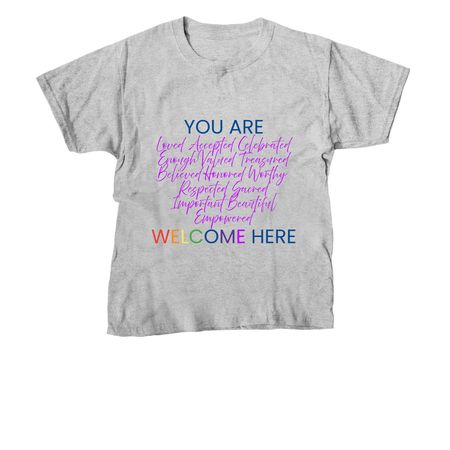 2026 Pride "You Are", a Sport Grey Youth Unisex Tee
