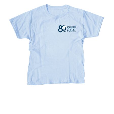 Celebrating 80 Years - Red Wolf T-shirts, a Light Blue Youth Unisex Tee