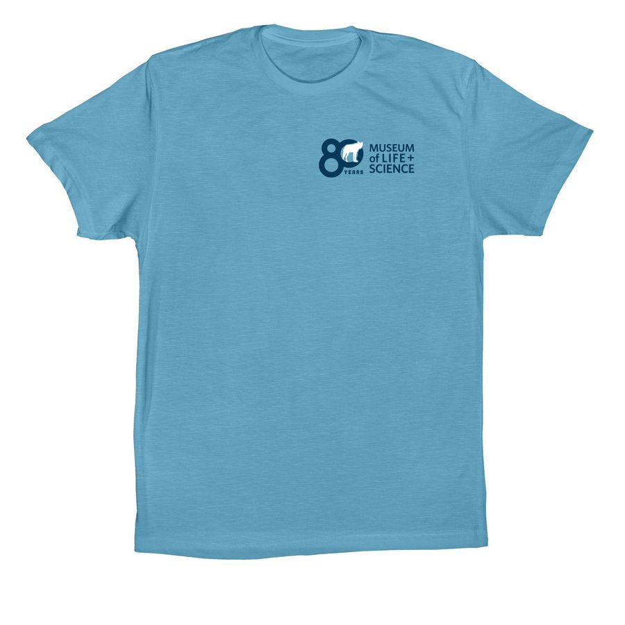 Celebrating 80 Years - Red Wolf T-shirts, a Ocean Blue Premium Cotton Tee