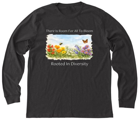 Native Plants for Native Pollinators (dark), a Dark Grey Heather Premium Long Sleeve Tee