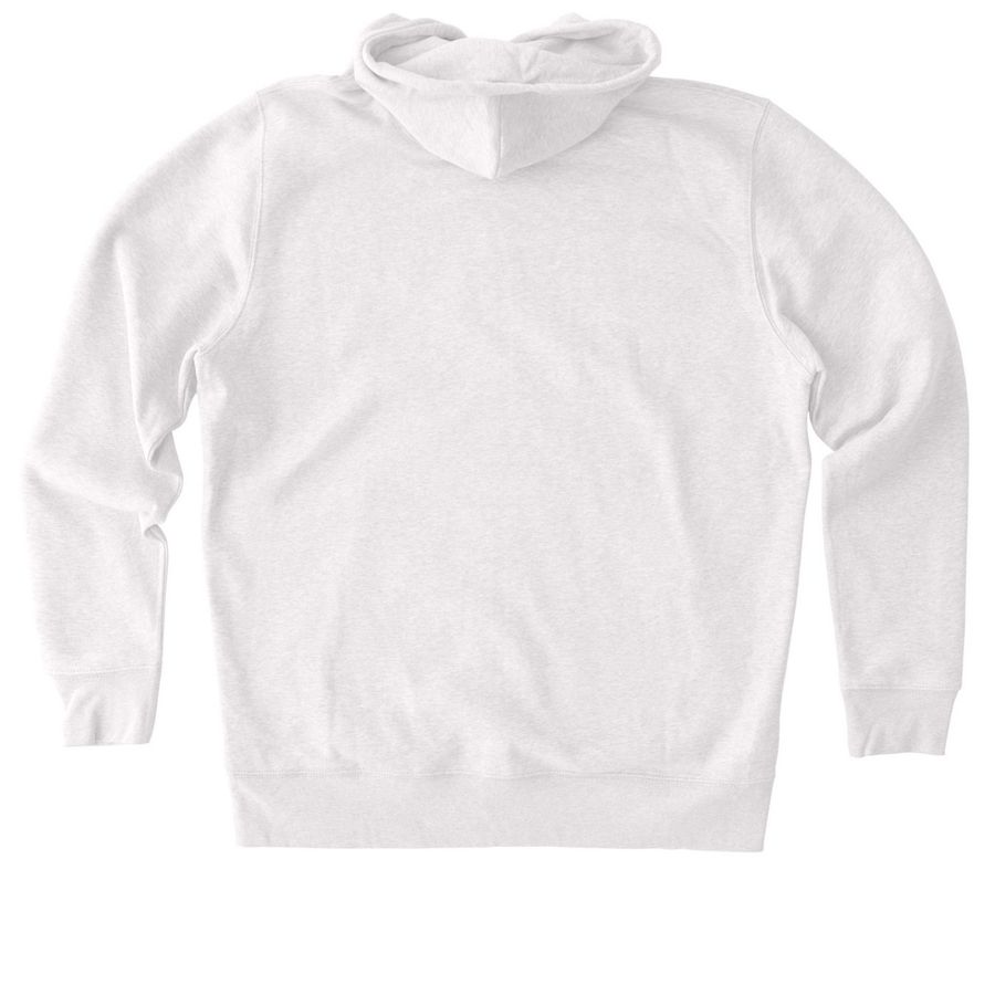 Full Zip Unisex Hoodie, a Cool Heather Grey Stanley/Stella Unisex Cultivator 2.0 Zip Up Hoodie (back-view)
