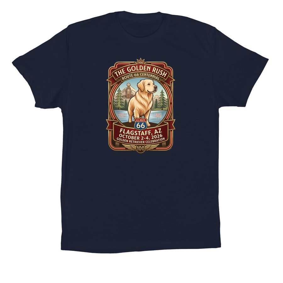 Golden Rush Official T-Shirts, a Navy Premium Cotton Tee