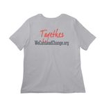 We Can Lead Change shirts, a Solid Athletic Grey Women?s Relaxed Cotton Tee (back-view)