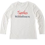 We Can Lead Change shirts, a Fairly White Allmade Eco Triblend Women?s Long Sleeve Tee (back-view)