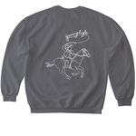 Younglife Rodeo, a Charcoal Softstyle Crewneck Sweatshirt (back-view)