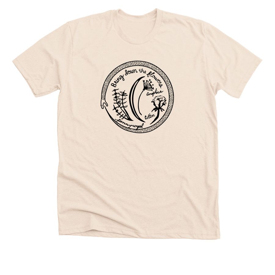 Bring Down the Flowers, a Heather Soft Cream Premium Unisex Tee