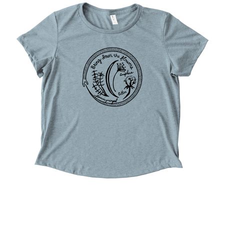 Bring Down the Flowers, a I Like You Blue Allmade Eco Triblend Women?s Scoop Neck Tee